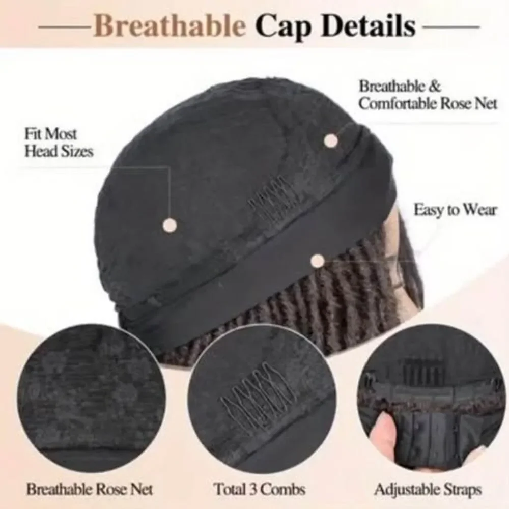 NEW 1B/350 Soft Dreadlock Headband Twist Wig